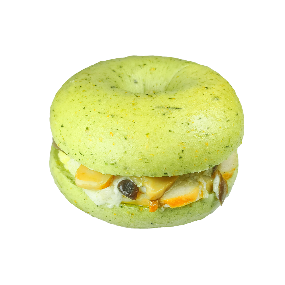Spinat Kylling Champignon Bagel