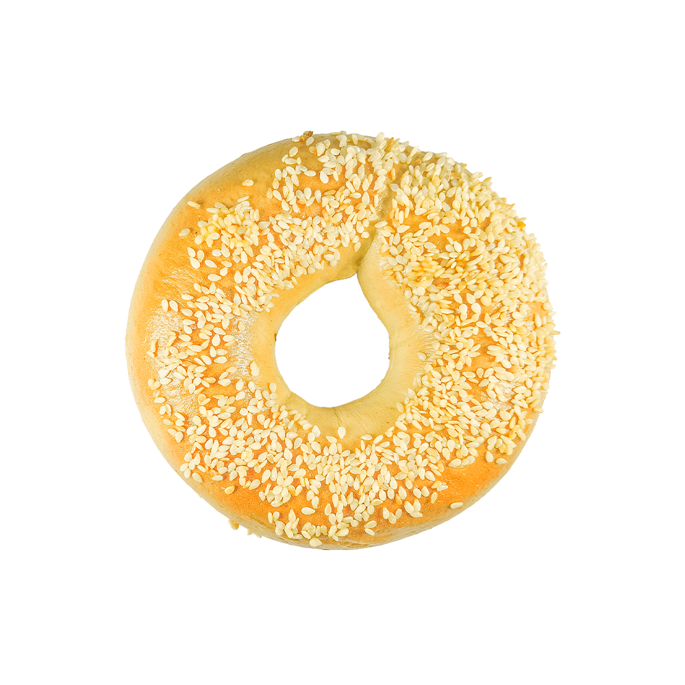 Højkvalitets hvedekilde saltet sesambagel