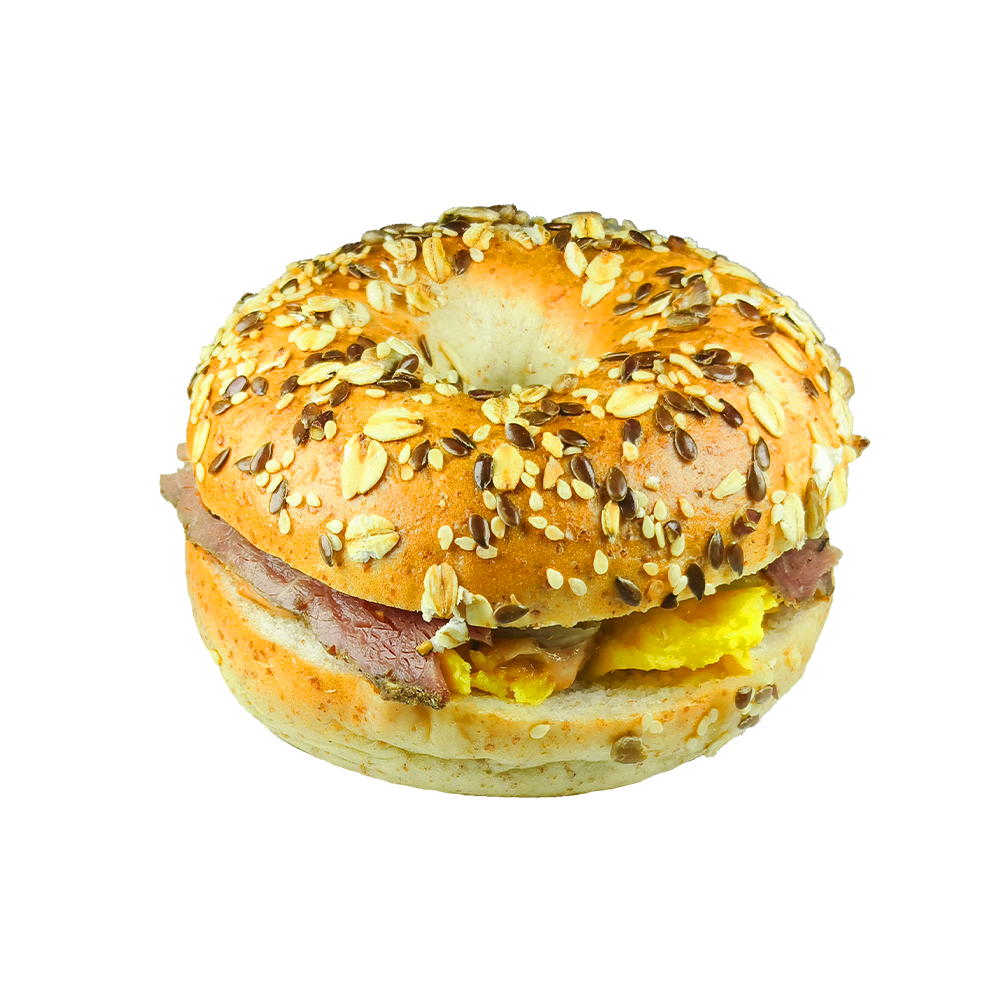 Sauerkraut Slow-Roasted Beef Ost Bagel