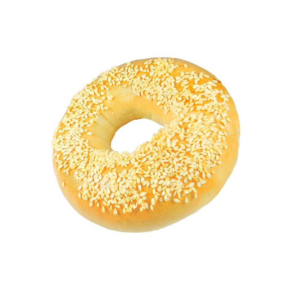 Højkvalitets hvedekilde saltet sesambagel