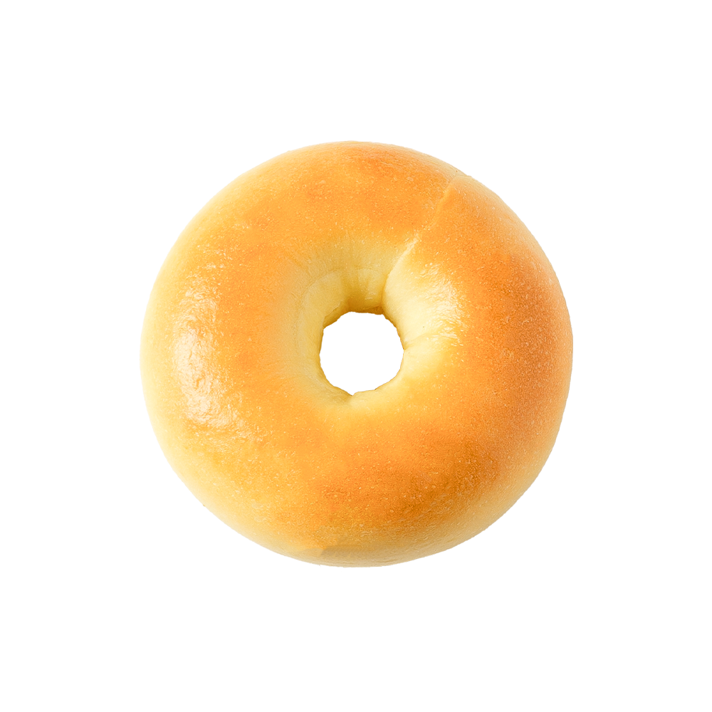 Blank og skør almindelig bagel