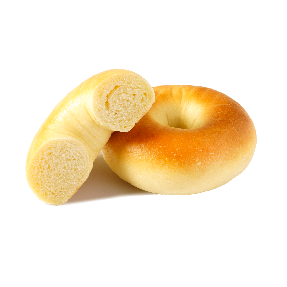 Blank og skør almindelig bagel